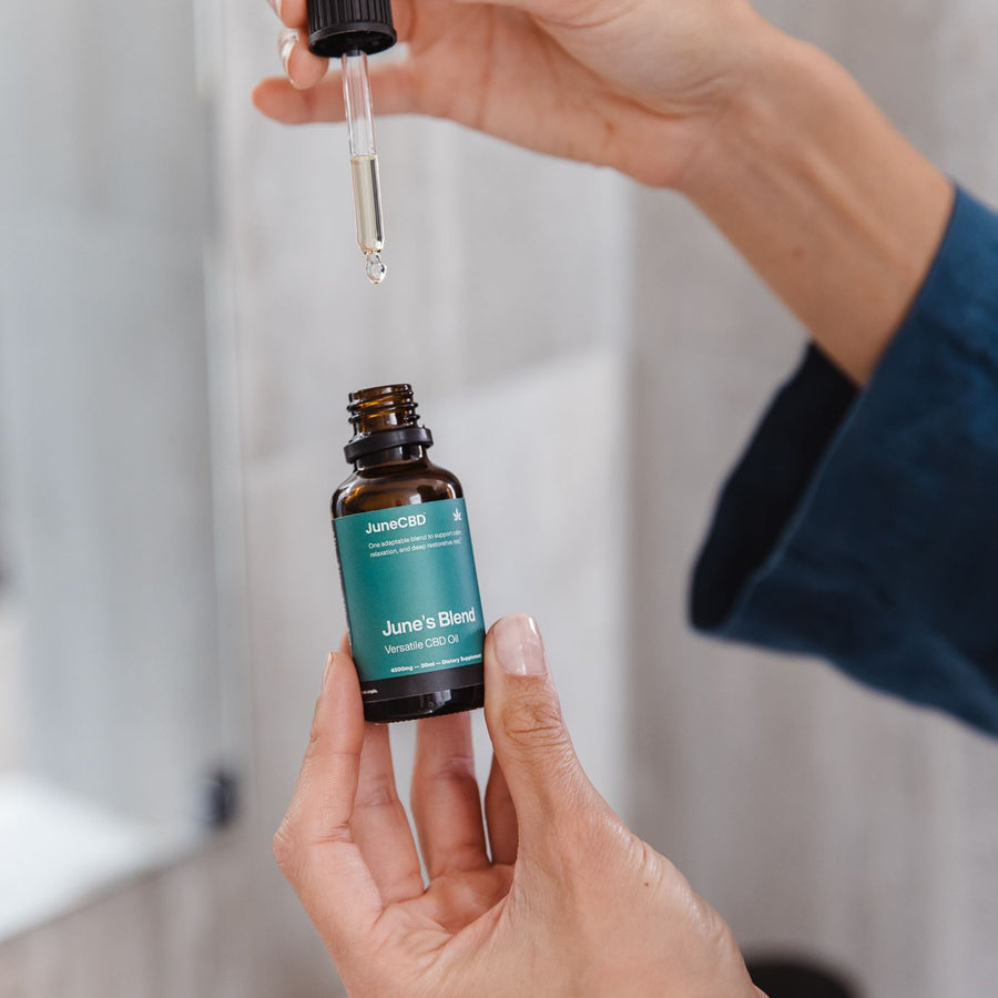 June's Blend CBD oil dropper